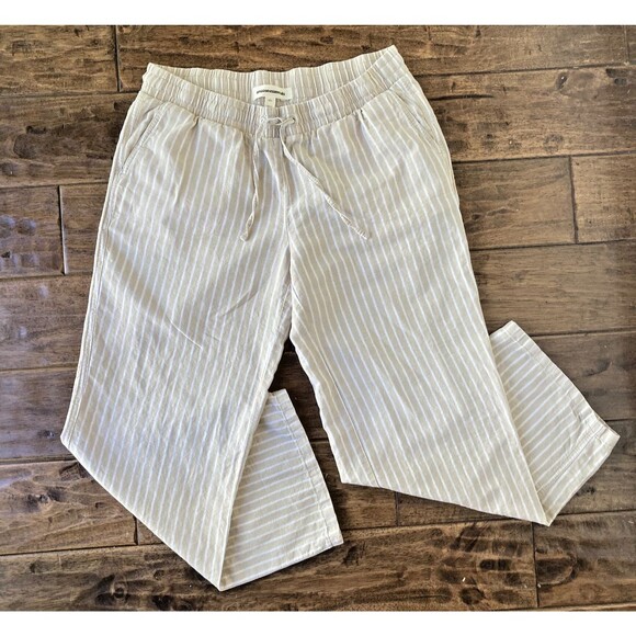 Essentials Pants - Amazon Essentials Women's Beige Linen Pull on Casual Pants Size Large